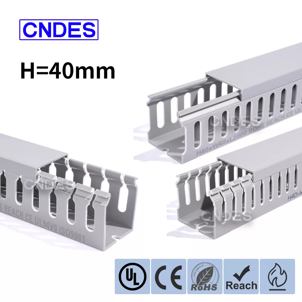 40 mm Højde slidsede PVC-ledningsløbskanal