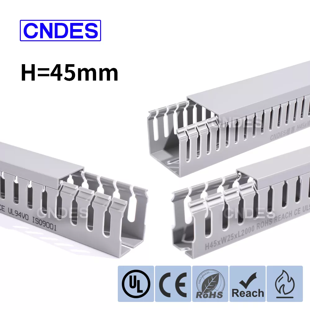 45 mm Højde slidsede PVC-tråddækselkanal