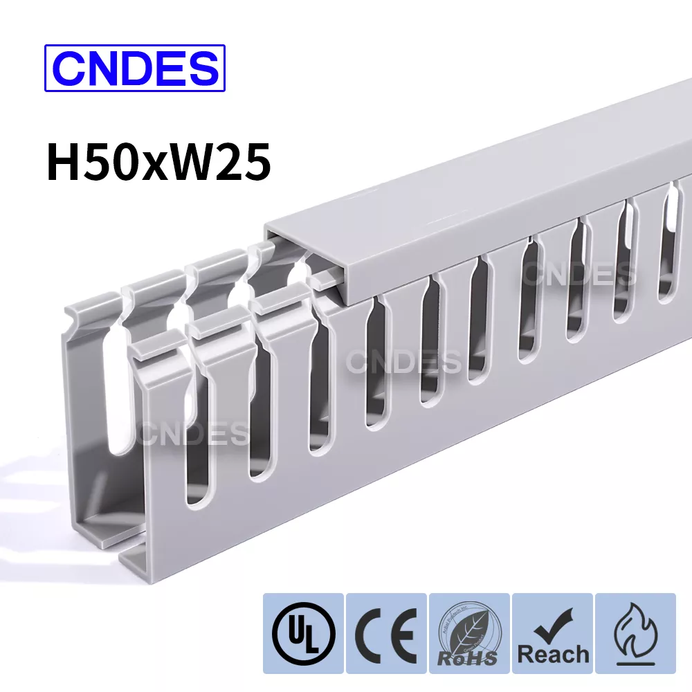 50×25 mm slidset PVC El-skabskanal